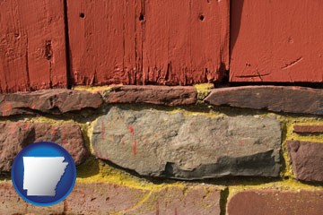 wooden barn siding - with Arkansas icon