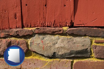 wooden barn siding - with Arizona icon