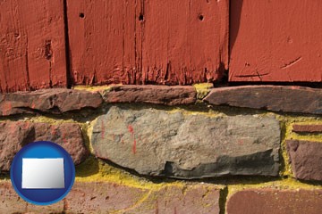 wooden barn siding - with Colorado icon