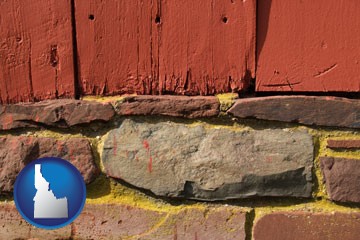 wooden barn siding - with Idaho icon