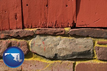 wooden barn siding - with Maryland icon