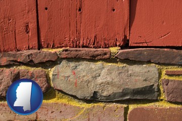 wooden barn siding - with Mississippi icon