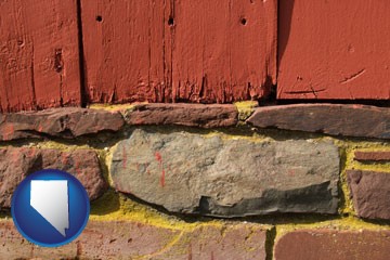 wooden barn siding - with Nevada icon