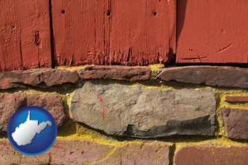 wooden barn siding - with West Virginia icon